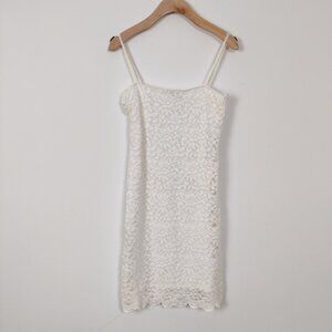 Zara Women's Bodycon Lace Dress Size Large Bridal Feminine